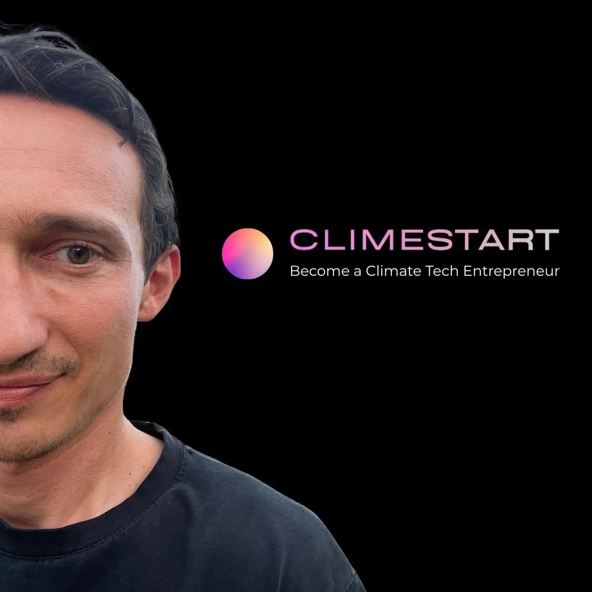 Tassilo Weber face and Climestart logo